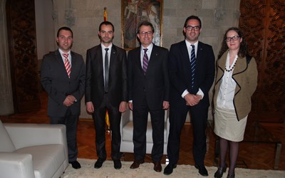 Recepció institucional d’Artur Mas a la Jove Cambra Internacional de Catalunya