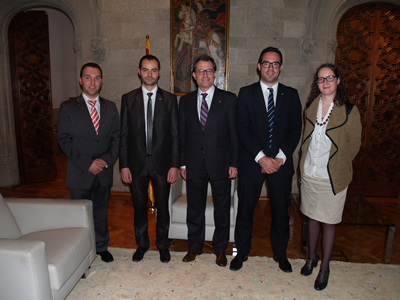 Recepció institucional d’Artur Mas a la Jove Cambra Internacional de Catalunya
